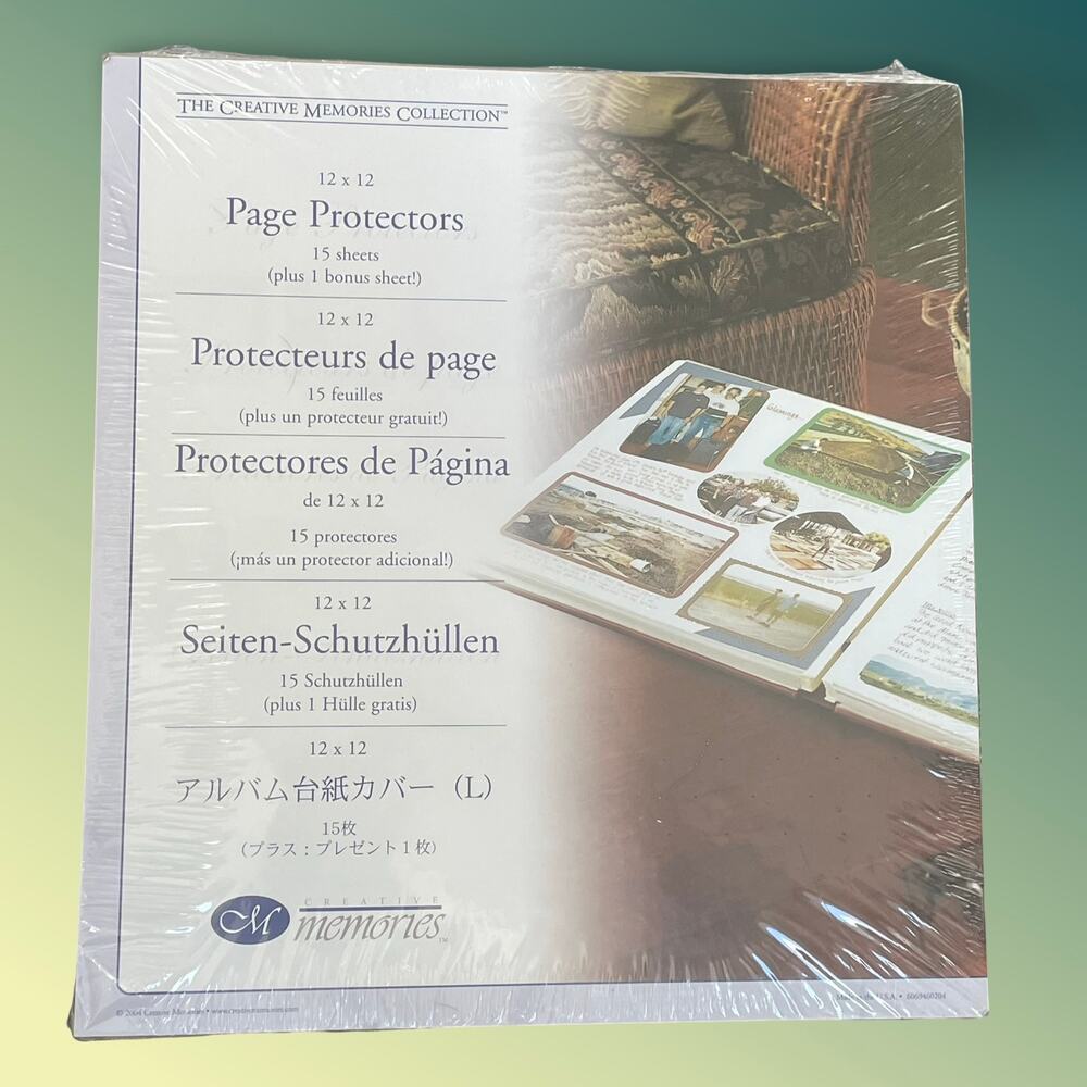 Creative Memories Collection Page Protectors 15 Sheets + 1 bonus 16 TTL 12x12"